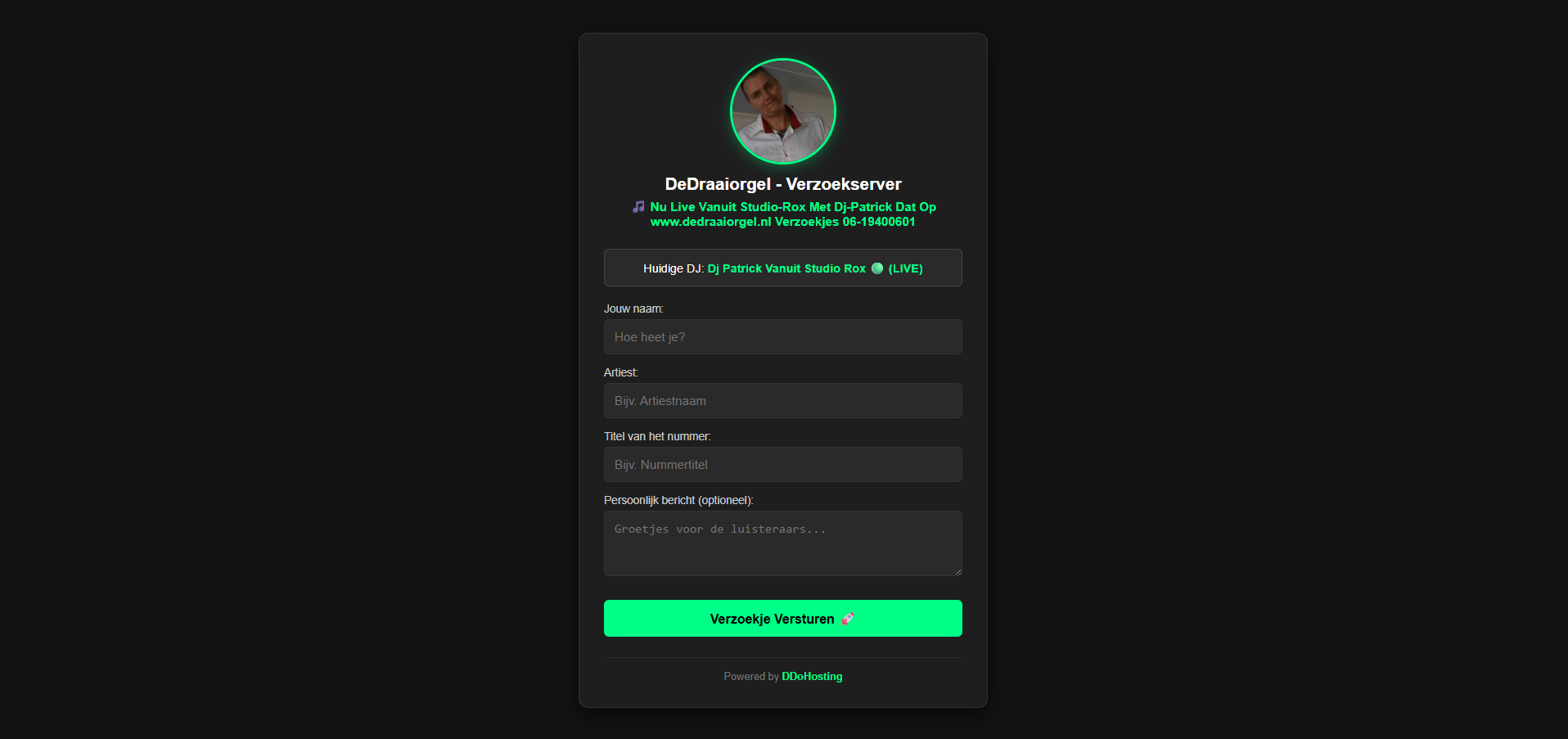 Luisteraar Aanvraag Widget
